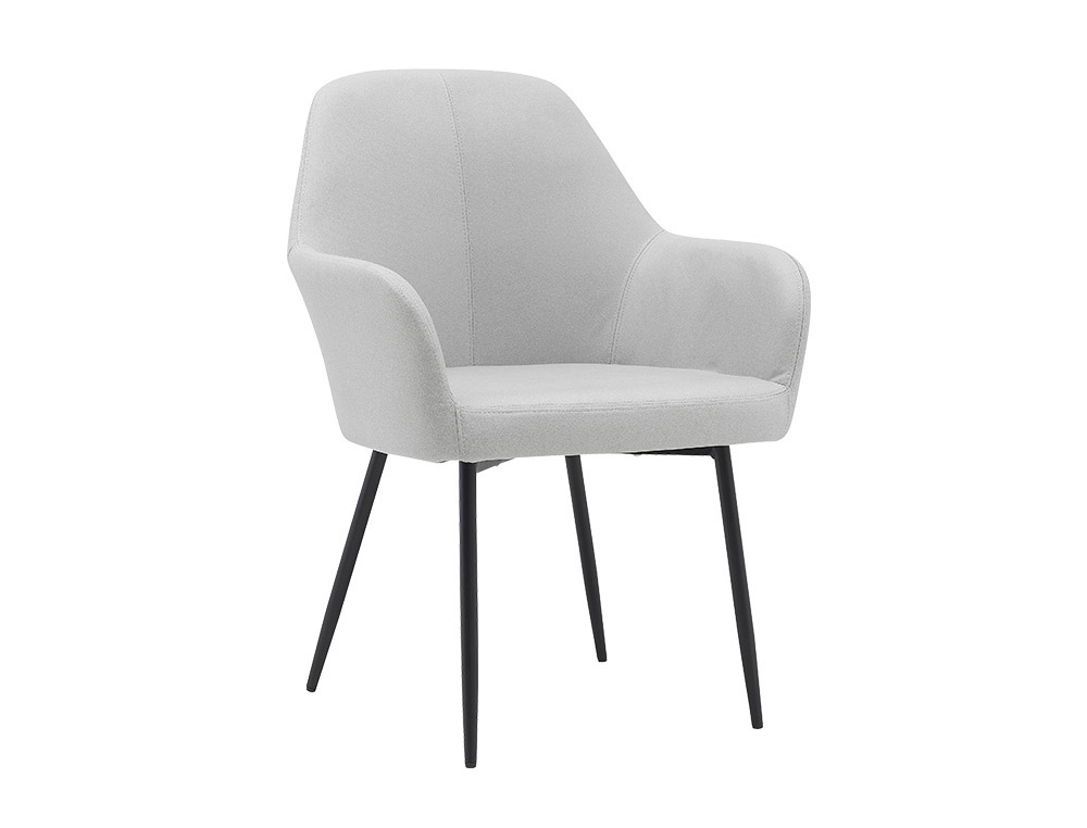 CADEIRA Q-CONNECT CONFIDENTE SIEMIONE BASE METALICA ALT MAX 820 LARG 570 PROF 580 CINZA CLARO
