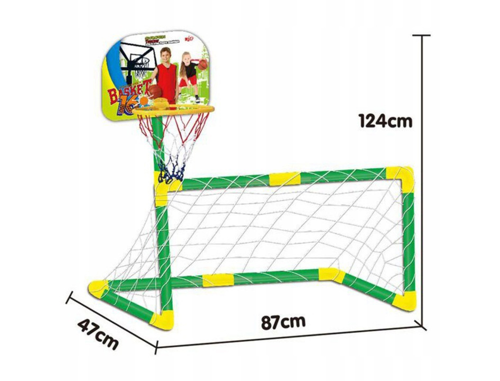 JOGO DE FUTEBOL E BASQUETEBOL STETRO 2 EM 1 +3 ANOS