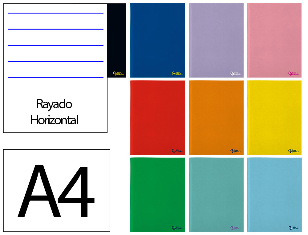 LIBRETA LIDERPAPEL SMART A4 80 HOJAS 75G/M2 HORIZONTAL CON DOBLE MARGEN