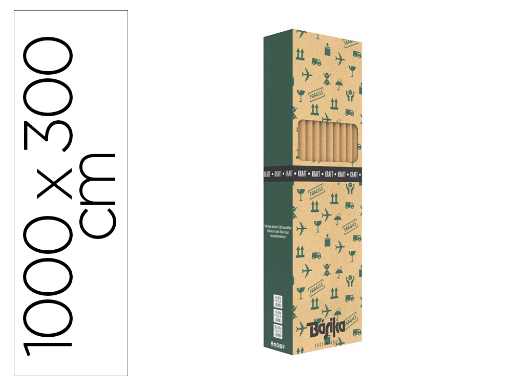 PAPEL FANTASIA BASIKA KRAFT LISO ROLO LARGURA 100 CM COMPRIMENTO 3 MT GRAMAGEM 50 GR