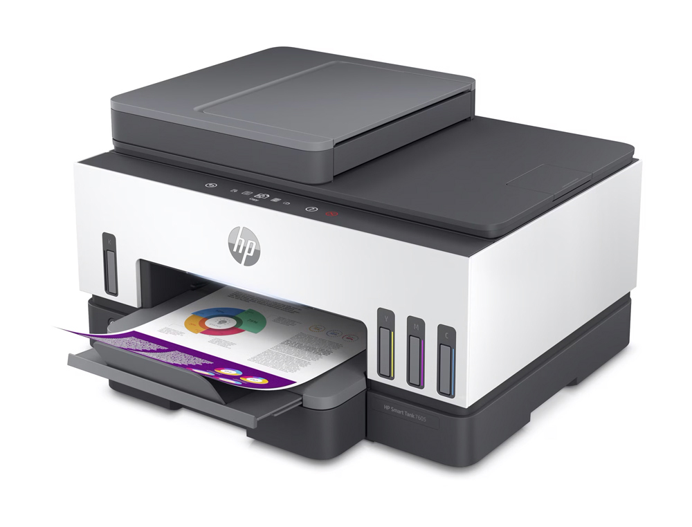 EQUIPO MULTIFUNCION HP SMART TANK 7605 ALL IN ONE TINTA COLOR A4 15PPM NEGRO/9PPM COLOR ESCANER COPIA IMPRESORA