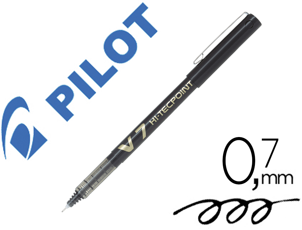MARCADOR PILOT PONTA FINA V-7 PRETO 0.7 MM