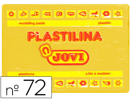 PLASTICINA JOVI 72 350 GR AMARELA ESCURO