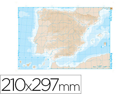 MAPA MUDO B/N ESPAA -FISICO