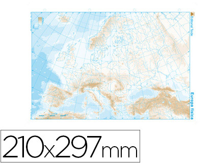MAPA MUDO B/N EUROPA -FISICO