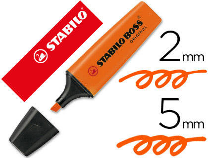 MARCADOR STABILO BOSS FLUORESCENTE 70 LARANJA