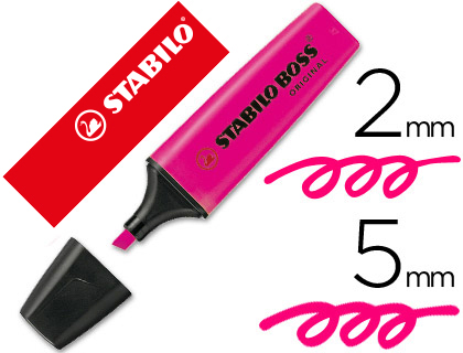 MARCADOR STABILO BOSS FLUORESCENTE 70 ROSA