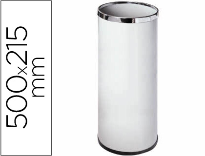 PORTA GUARDA-CHUVAS SIE METALICO COM AROS CROMADOS COM FORMA REDEONDA 500 X 215 MM BRANCO