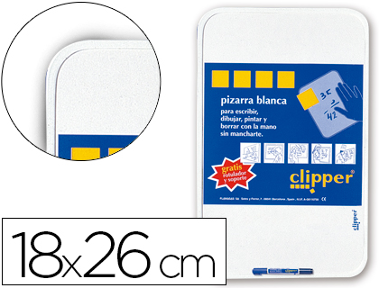 QUADRO BRANCO CLIPPER 18X26CMCOM MARCADOR