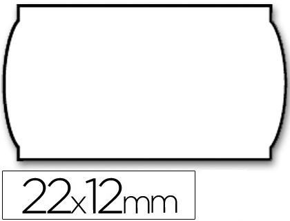 ROLO DE ETIQUETAS ADESIVAS METO ONDULADAS 22 X 12 MM LISA REMOVIVEL ROLO 1500