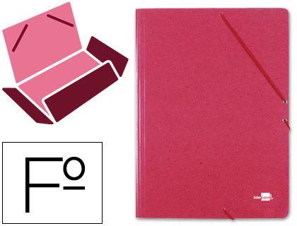 PASTA DE ELASTICOS LIDERPAPEL FOLIO VERMELHA