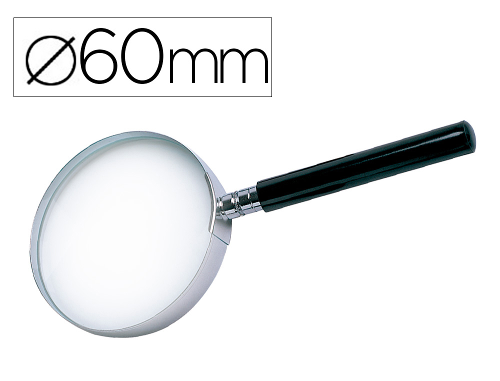 LUPA CRISTAL Q-CONNECT ARO METALICO - 63 MM