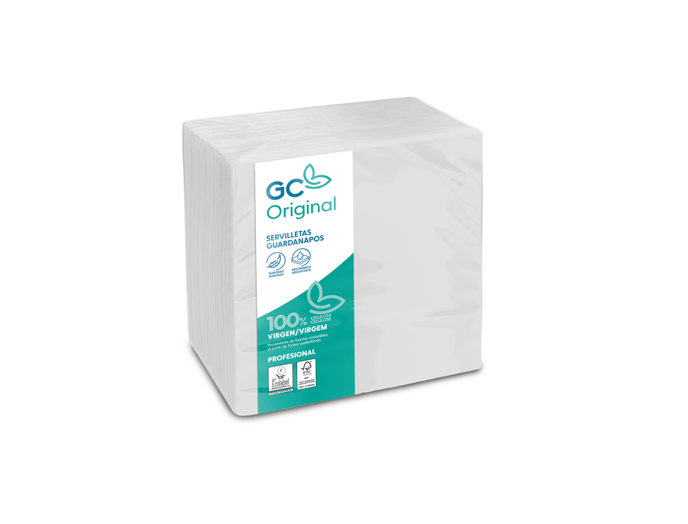 GUARDANAPOS ALGODAO 30X30 CM 2 FOLHAS PACK DE 100 UNIDADES