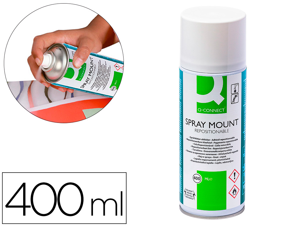 COLA SPRAY ADESIVA Q-CONNECT PACK DE 400 ML