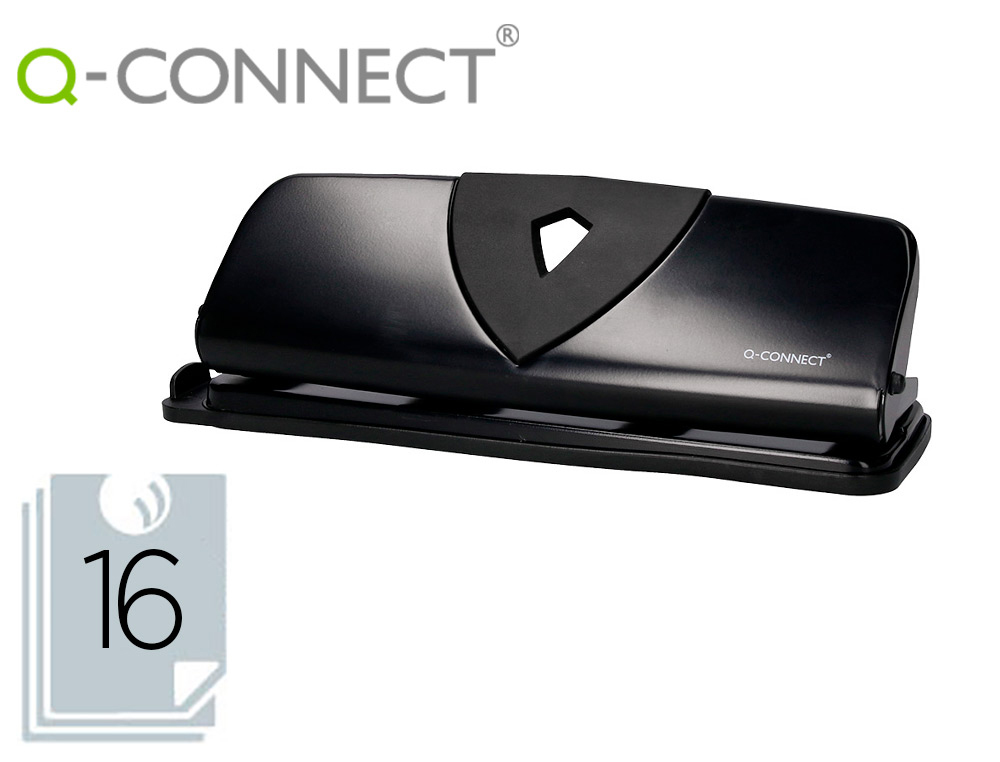 FURADOR Q-CONNECT CAPACIDADE 16 FOLHAS 4 FUROS