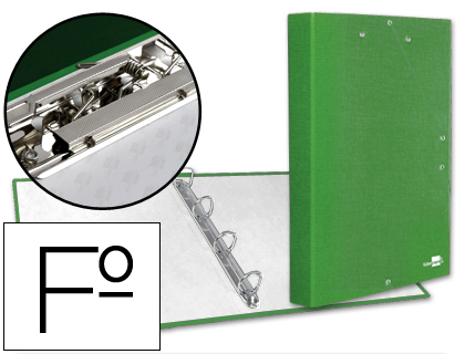 CAPA LIDERPAPEL 4 ANEIS FROSTY COM ELASTICOS ABA E MINI-CLIP VERDE