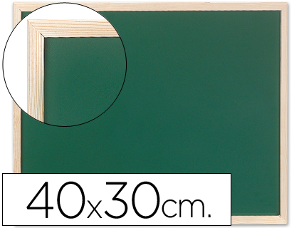 QUADRO VERDE Q-CONNECT GIZ MOLDURA MADEIRA SEM PRATELEIRA 40X30 CM