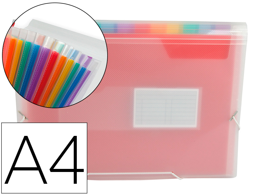 PASTA CLASSIFICADORA COM FOLE LIDERPAPEL DIN A4 TRANSPARENTE COM 13 DEPARTAMENTOS CRISTAL