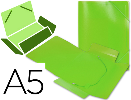 PASTA DE ELASTICOS EM POLIPROPILENO LIDERPAPEL DIN A5 VERDE