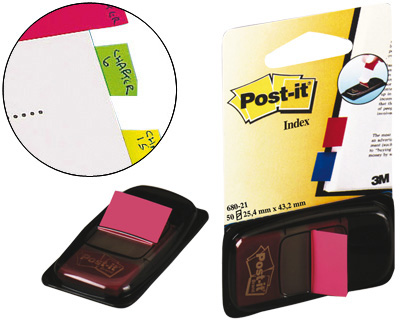 POST-IT NDEX, COM 50, ROSA BRILHANTE