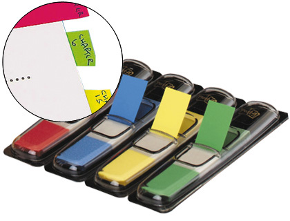 BANDAS SEPARADORAS POST-IT INDEX DE CORES BRILHANTES, DISPENSADOR DE 140 UNIDADES