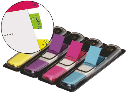 BANDAS SEPARADORAS POST-IT INDEX DE CORES BRILHANTES, DISPENSADOR DE 140 UNIDADES