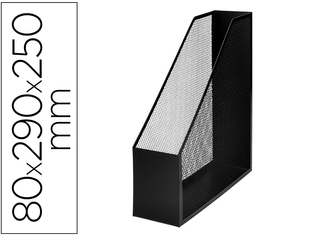 PORTA REVISTAS Q-CONNECT METALICO PRETO 80X290X250 MM