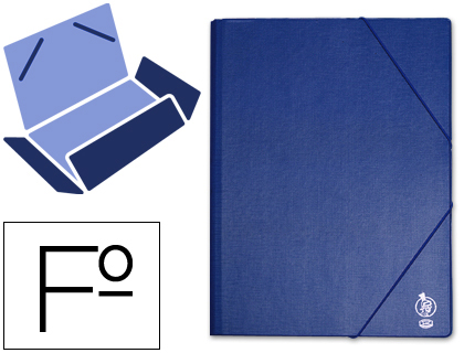 PASTA DE ELASTICOS LIDERPAPEL PLASTICA COM ABAS AZUL