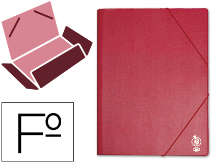 PASTA DE ELASTICOS LIDERPAPEL PLASTICA COM ABAS VERMELHO