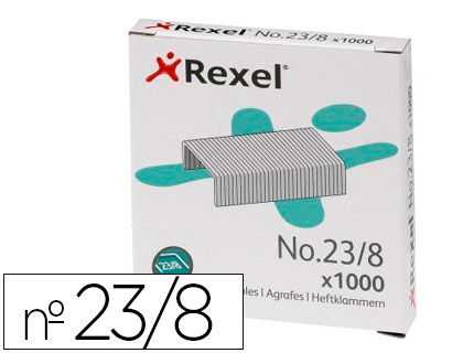 AGRAFES REXEL 23/8 ACO CAIXA DE 1000 UNIDADES