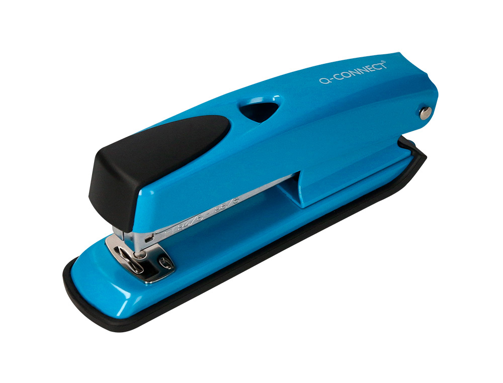 AGRAFADOR Q-CONNECT METALICO CAPACIDADE 20 FOLHAS AZUL