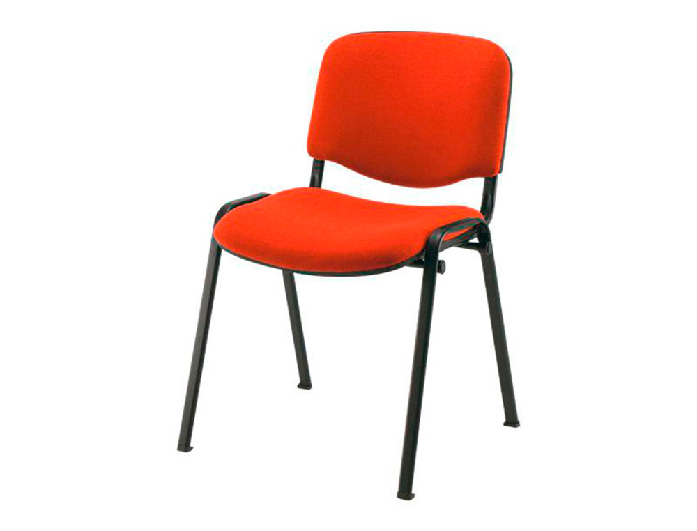 CADEIRA EMPILHAVEL Q-CONNECT BRACOS CURTOS FORRADA SEM RODAS ALT 910 MM LARG 460 MM PROF 440 MM COR VERMELHO