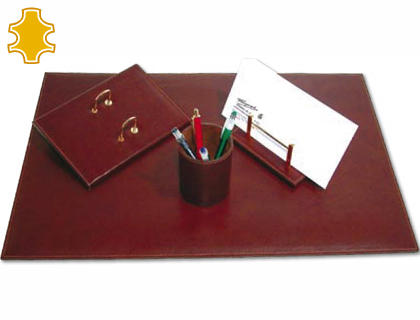 CONJUNTO DE 4 ACESSORIOS DE SECRETARIA EM PELE