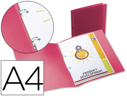 PASTA LIDERPAPEL POLIPROPILENO DIN A4 2 ANEIS REDONDOS MINI 15 MM VERMELHO