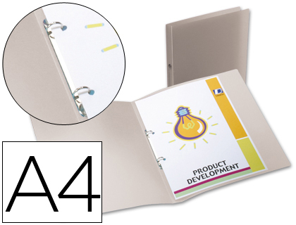 PASTA LIDERPAPEL POLIPROPILENO DIN A4 2 ANEIS REDONDOS MINI 15 MM TRANSPARENTE