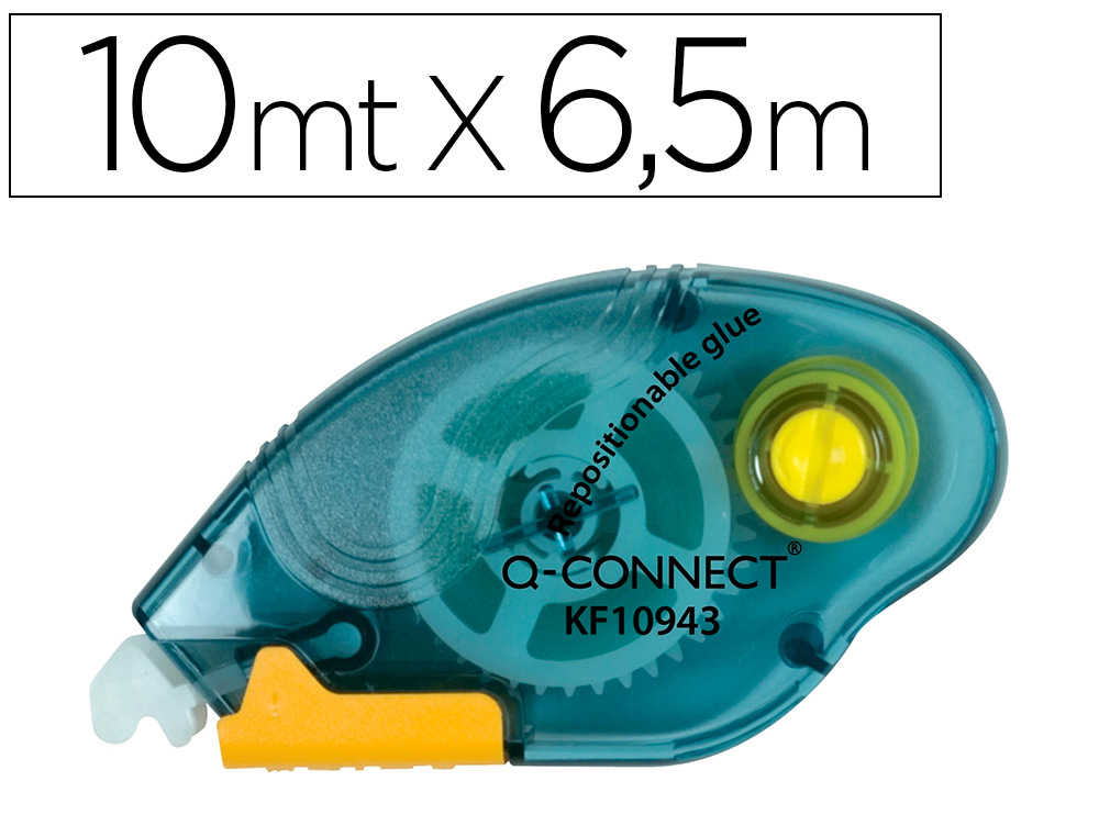 COLA ROLLER Q-CONNECT REMOVIVEL 6,5 MM X 10 MT