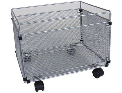 CARRO PARA CAPAS DE ARQUIVO SUSPENSO Q-CONNECT METALICO PRATA COM RODAS