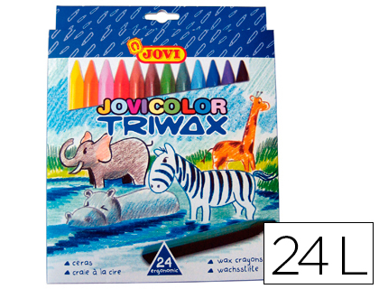 LAPIS DE CERA JOVICOLOR TRIWAX COM 24 LAPIS