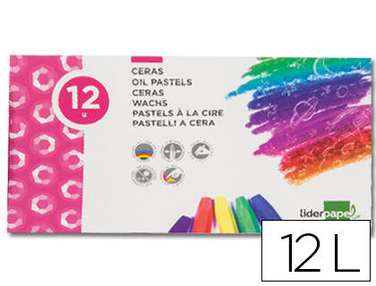 LAPIS DE CERA LIDERPAPEL 12 CORES