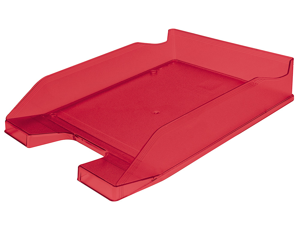 TABULEIRO DE SECRETARIA Q-CONNECT PLASTICO VERMELHO TRANSPARENTE