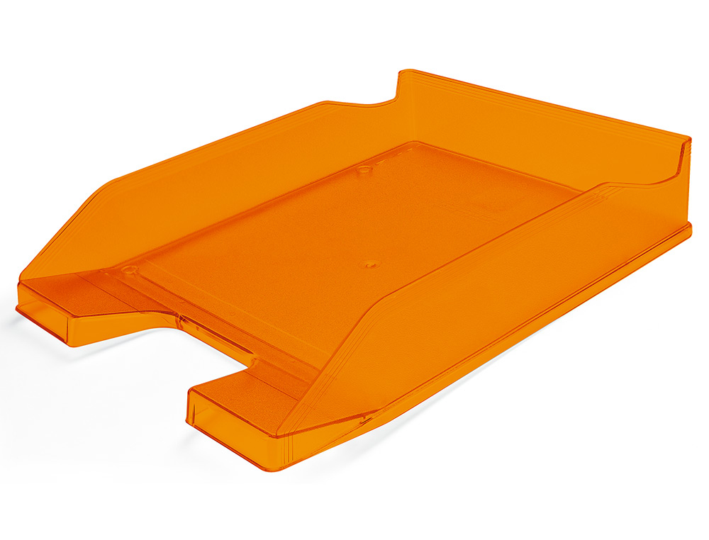 TABULEIRO DE SECRETARIA Q-CONNECT PLASTICO LARANJA TRANSPARENTE