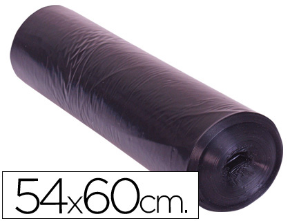 SACO DE LIXO DOMESTICO PRETO 54 X 60 CM ROLO 25 UNIDADES