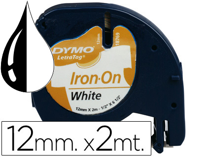FITA DYMO LETRATAG PARA TECIDO 12 MM X 2 M