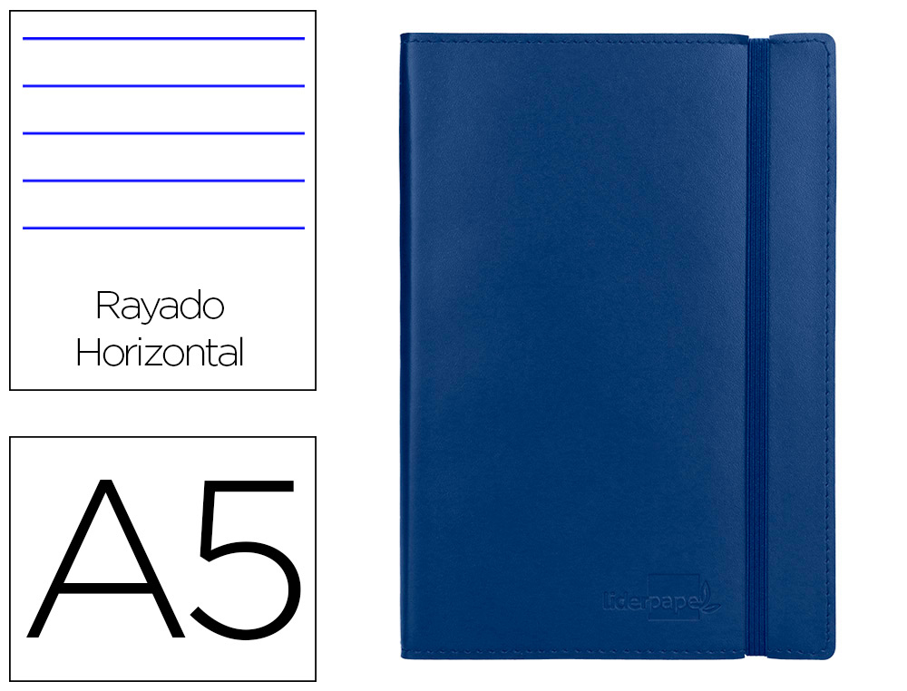 LIVRO APONTAMENTOS LIDERPAPEL PAUTADO DIN A5 AZUL
