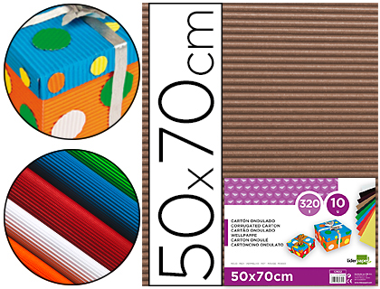 CARTAO ONDULADO LIDERPAPEL 320GR 50X70 CM CASTANHO