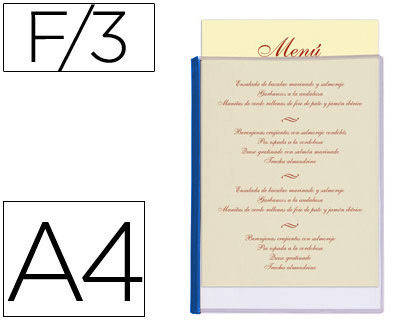 PORTA-MENUS LIDERPAPEL FORMATO DIN A4 COM 3 PAG