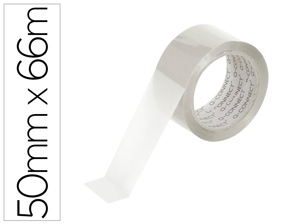 FITA ADESIVA Q-CONNECT POLIPROPILENO TRANSPARENTE 66 MT X 50MM