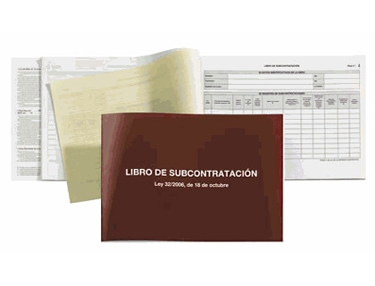LIBRO SUBCONTRATACION GALLEGO MIQUELRIUS FOLIO NATURAL JUEGO DE 10 HOJAS AUTOCOPIATIVAS