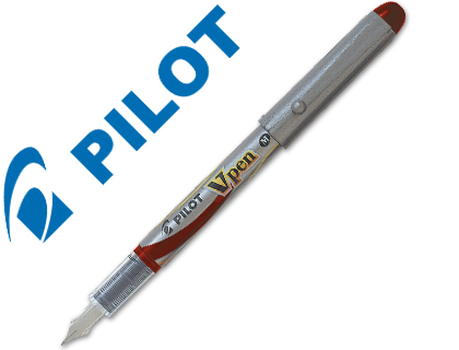 CANETA PILOT V PEM SILVER VERMELHO SVP-4WR