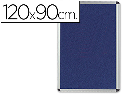 VITRINA DE ANUNCIOS Q-CONNECT MURAL GRANDE FELTRO AZUL 120 X 90 CM